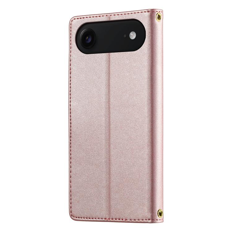 For iPhone Air Cute Cats Magnetic Closure Vegan Leather Phone Case with Strap