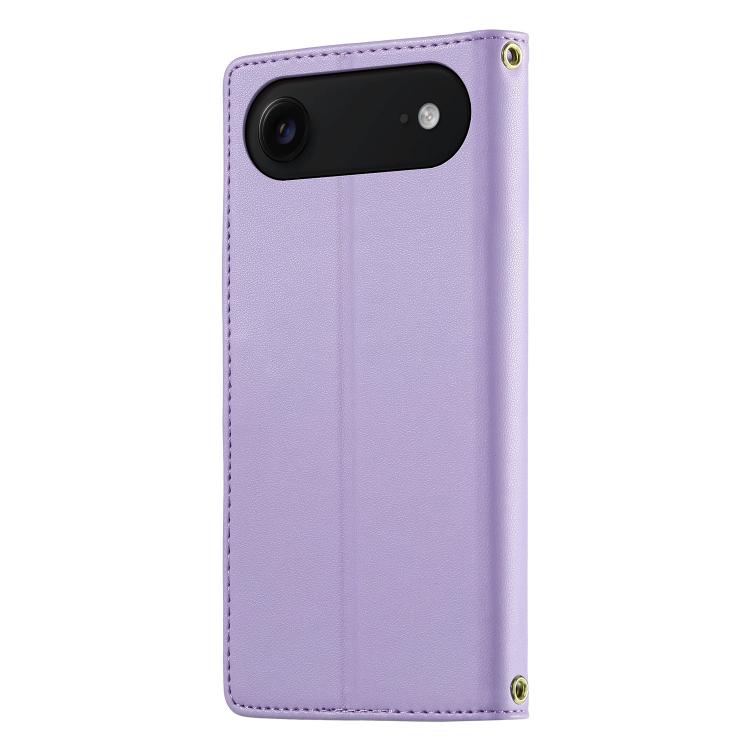 For iPhone Air Cute Cats Magnetic Closure Vegan Leather Phone Case with Strap