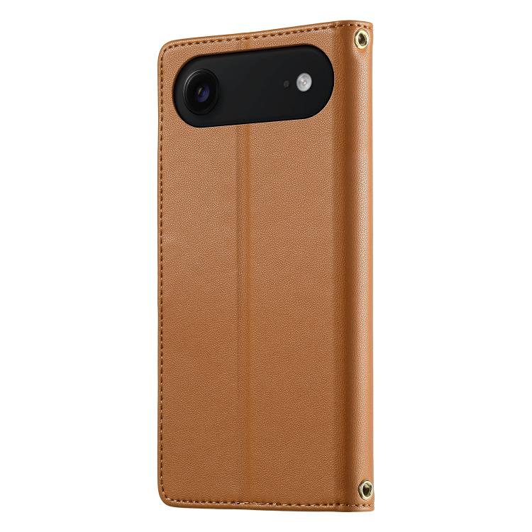 For iPhone Air Cute Cats Magnetic Closure Vegan Leather Phone Case with Strap
