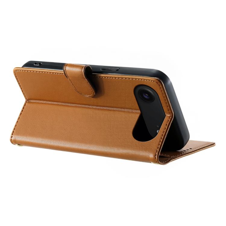 For iPhone Air Cute Cats Magnetic Closure Vegan Leather Phone Case with Strap