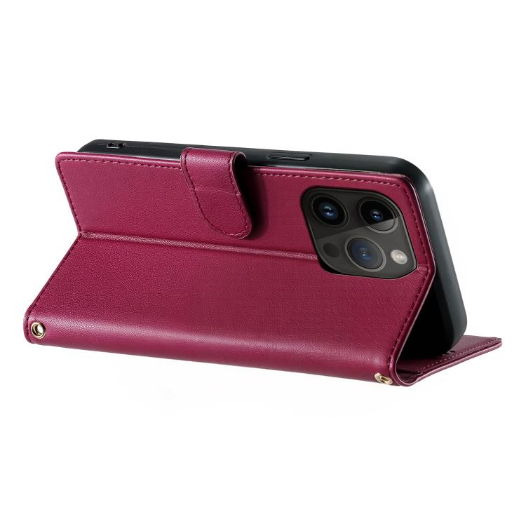 For iPhone 14 Pro Cute Cats Magnetic Closure Vegan Leather Phone Case with Strap