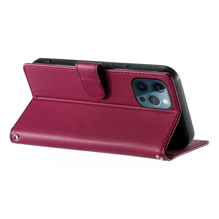 For iPhone 12 Pro Max Cute Cats Magnetic Closure Vegan Leather Phone Case with Strap