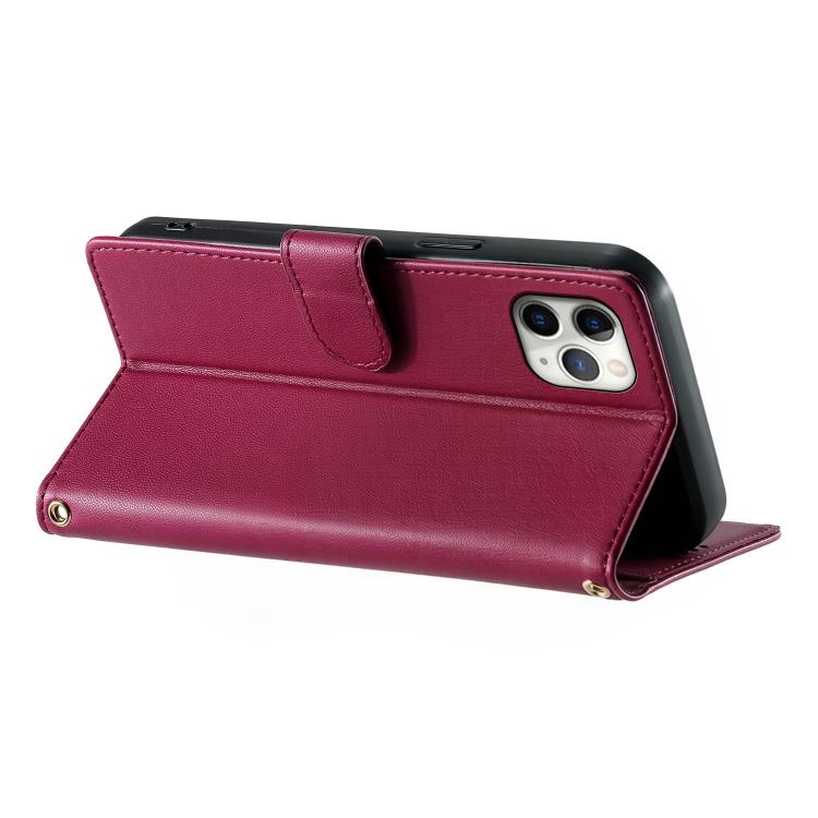 For iPhone 11 Pro Max Cute Cats Magnetic Closure Vegan Leather Phone Case with Strap