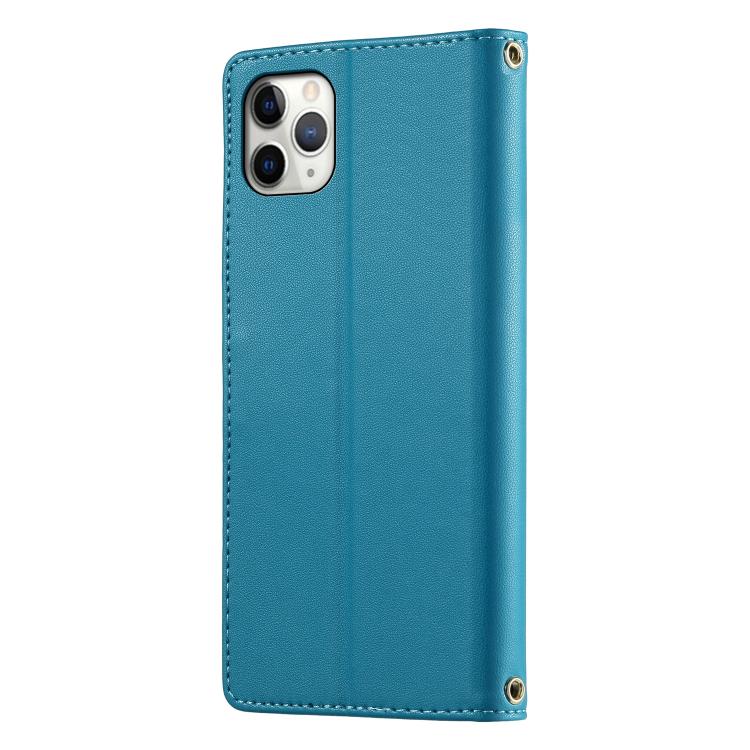 For iPhone 11 Pro Max Cute Cats Magnetic Closure Vegan Leather Phone Case with Strap