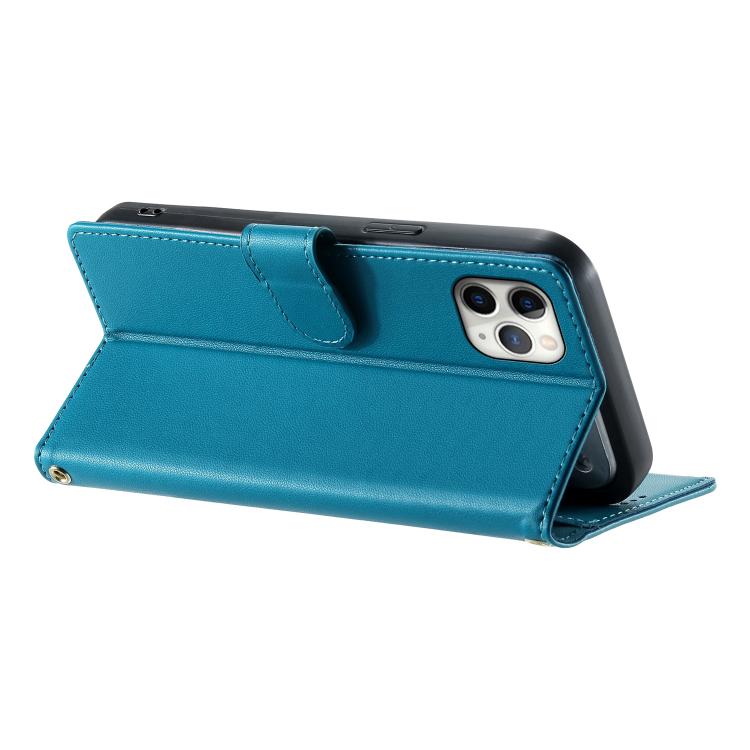 For iPhone 11 Pro Max Cute Cats Magnetic Closure Vegan Leather Phone Case with Strap