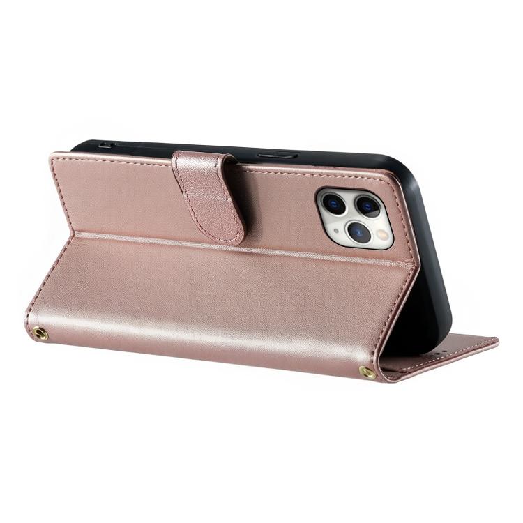 For iPhone 11 Pro Max Cute Cats Magnetic Closure Vegan Leather Phone Case with Strap