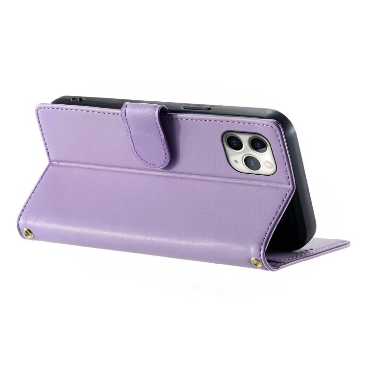 For iPhone 11 Pro Max Cute Cats Magnetic Closure Vegan Leather Phone Case with Strap