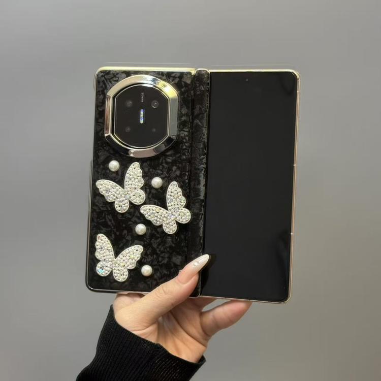 For Huawei Mate X5 Shell Texture 3D Pearl Butterfly Pattern Shockproof Phone Case