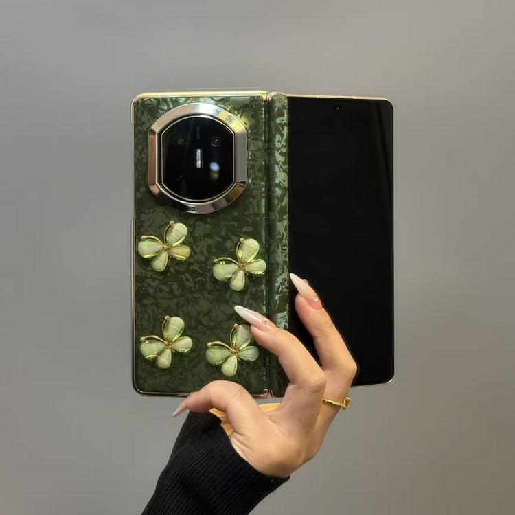 For Huawei Mate X7 Shell Texture Butterfly Pattern Shockproof Phone Case - Green