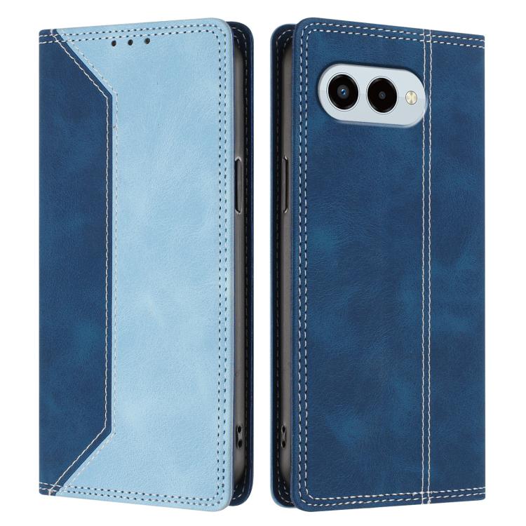 For T-Mobile Revvl 8 / T Phone 3 5G Skin Feel Two-tone RFID Blocking Vegan Leather Phone Case