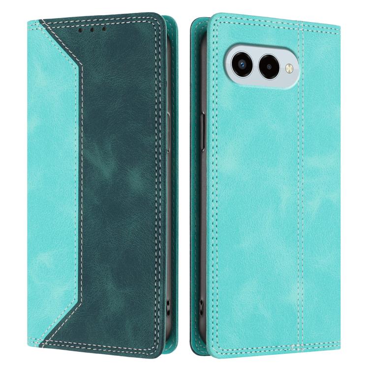 For T-Mobile Revvl 8 Pro / T Phone 3 Pro 5G Skin Feel Two-tone RFID Blocking Vegan Leather Phone Case
