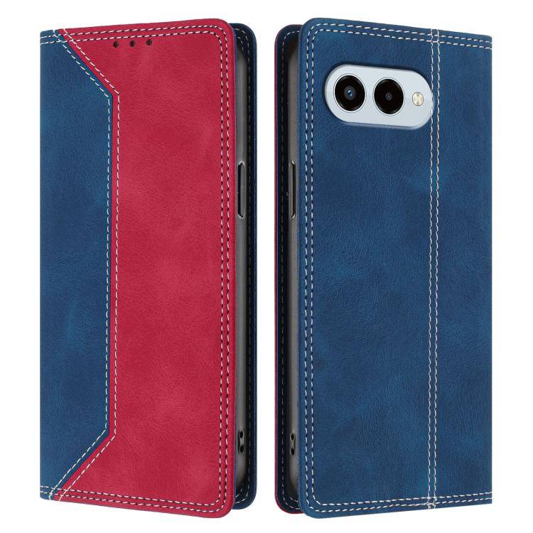 For T-Mobile Revvl 8 Pro / T Phone 3 Pro 5G Skin Feel Two-tone RFID Blocking Vegan Leather Phone Case