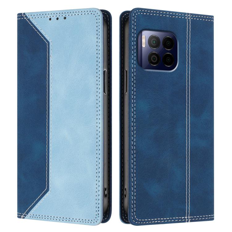 For T-Mobile Revvl 7 Pro / T Phone 2 Pro 5G Skin Feel Two-tone RFID Blocking Vegan Leather Phone Case