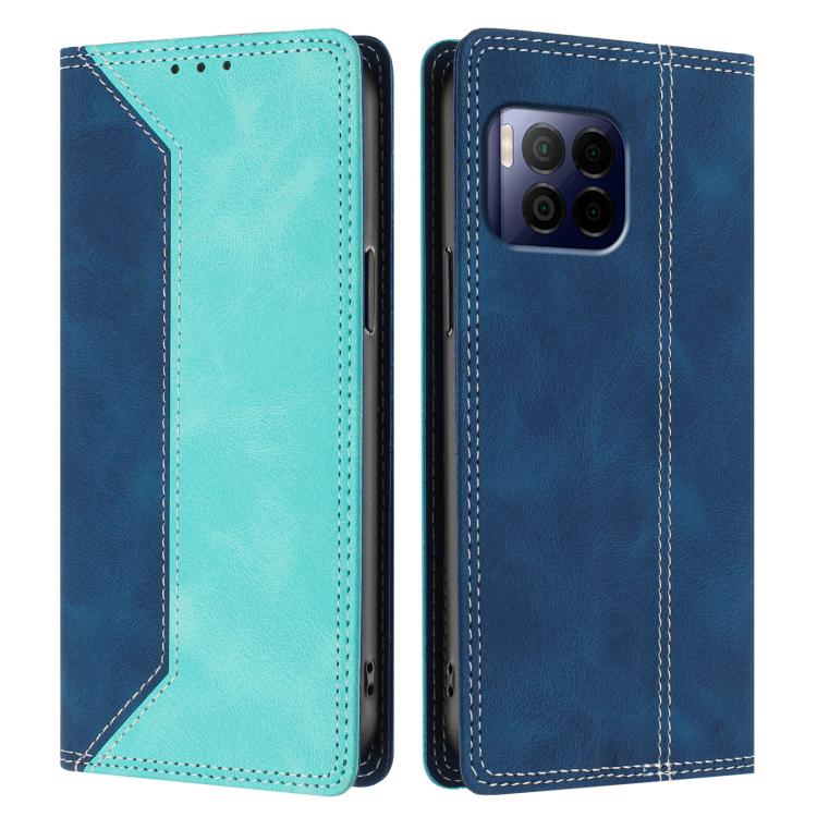 For T-Mobile Revvl 7 Pro / T Phone 2 Pro 5G Skin Feel Two-tone RFID Blocking Vegan Leather Phone Case