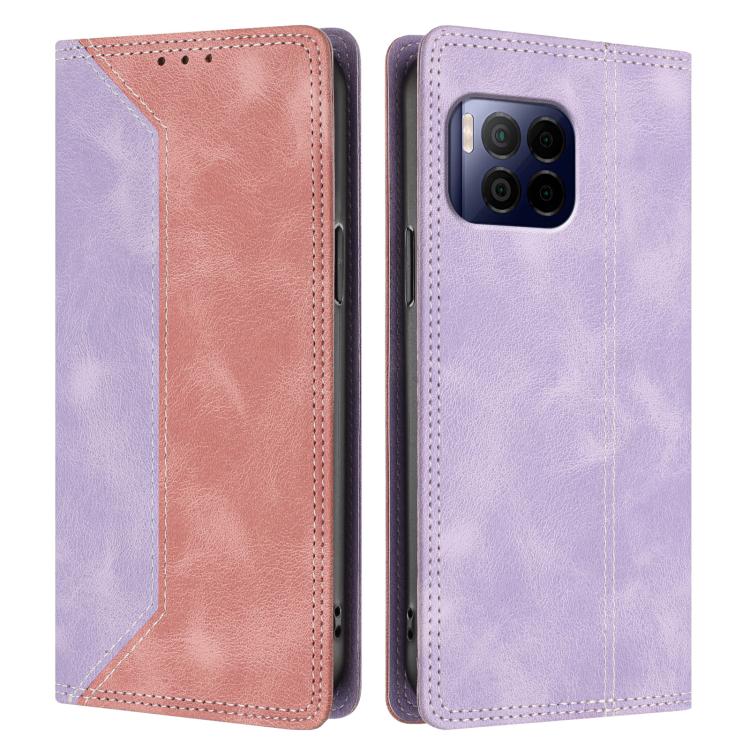 For T-Mobile Revvl 7 Pro / T Phone 2 Pro 5G Skin Feel Two-tone RFID Blocking Vegan Leather Phone Case