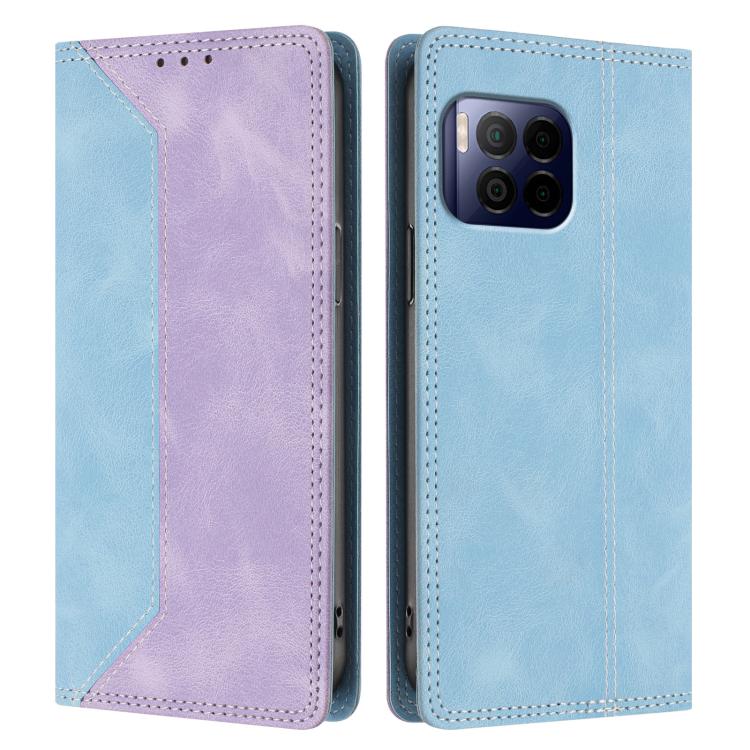 For T-Mobile Revvl 7 Pro / T Phone 2 Pro 5G Skin Feel Two-tone RFID Blocking Vegan Leather Phone Case