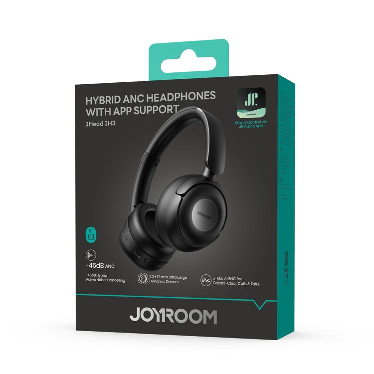 JOYROOM JHead Series JR-JH3 Hybrid Active Noise Reduction Bluetooth Earphone - Black
