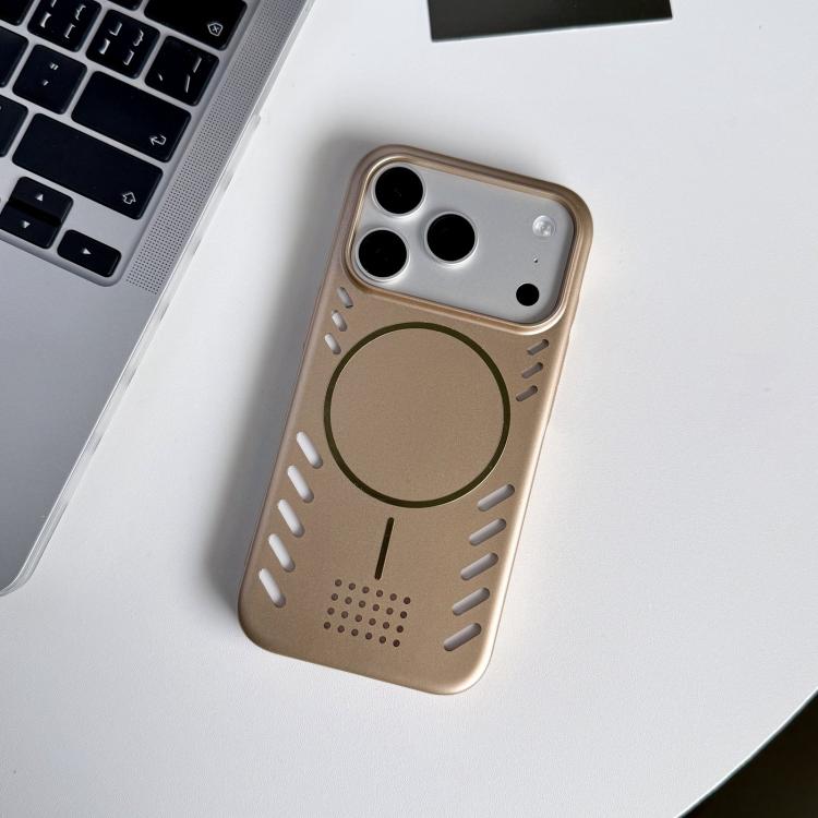 For iPhone 17 Pro Metallic Paint Cooling PC Magnetic Phone Case