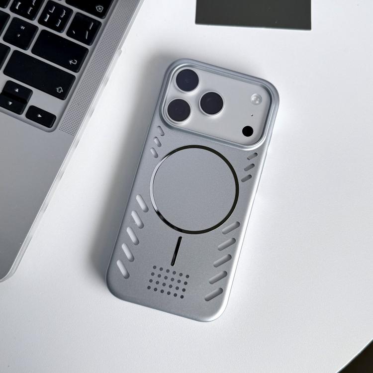 For iPhone 17 Metallic Paint Cooling PC Magnetic Phone Case
