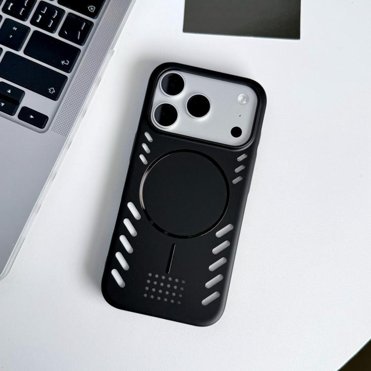 For iPhone 15 Pro Max Metallic Paint Cooling PC Magnetic Phone Case