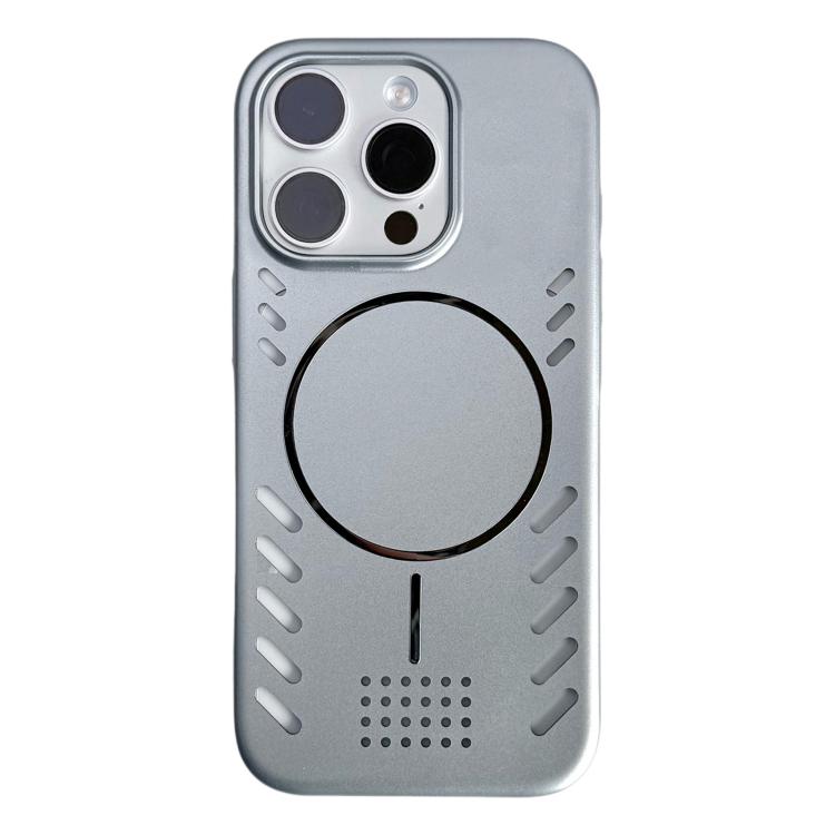 For iPhone 15 Pro Max Metallic Paint Cooling PC Magnetic Phone Case