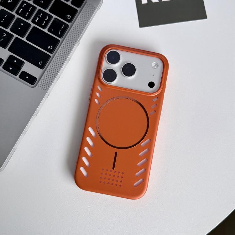 For iPhone 13 Pro Max Metallic Paint Cooling PC Magnetic Phone Case