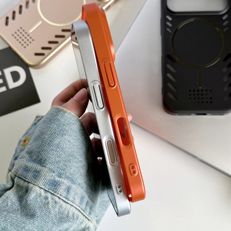 For iPhone 15 Pro Max Metallic Paint Cooling PC Magnetic Phone Case