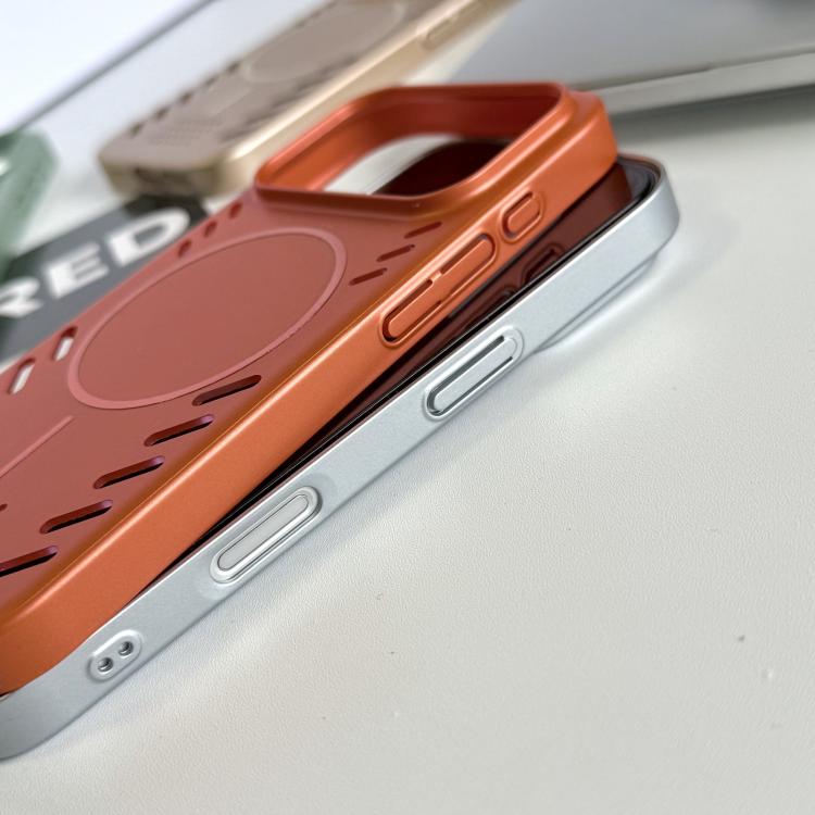 For iPhone 15 Pro Max Metallic Paint Cooling PC Magnetic Phone Case