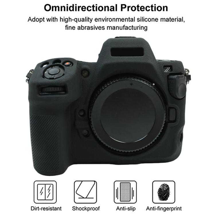 For Nikon Z 8 Litchi Texture Soft Silicone Camera Protective Case