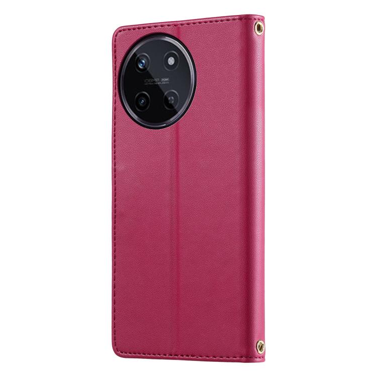 For Realme 11 4G Cute Cats Magnetic Closure Vegan Leather Phone Case with Strap