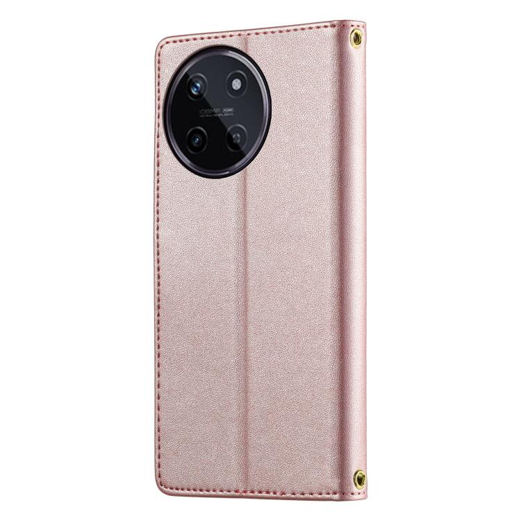 For Realme 11 4G Cute Cats Magnetic Closure Vegan Leather Phone Case with Strap