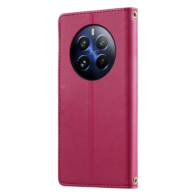 For Realme 12 Pro 5G / 12 Pro+ 5G Cute Cats Magnetic Closure Vegan Leather Phone Case with Strap