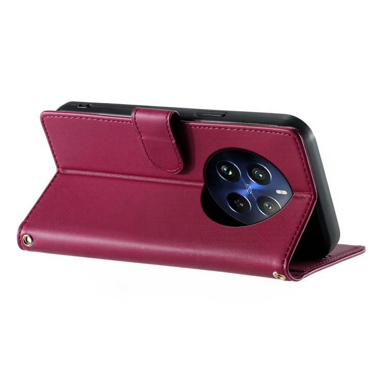 For Realme 12 Pro 5G / 12 Pro+ 5G Cute Cats Magnetic Closure Vegan Leather Phone Case with Strap
