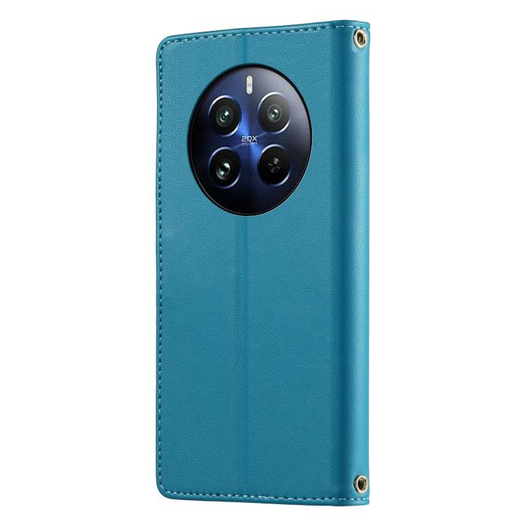 For Realme 12 Pro 5G / 12 Pro+ 5G Cute Cats Magnetic Closure Vegan Leather Phone Case with Strap