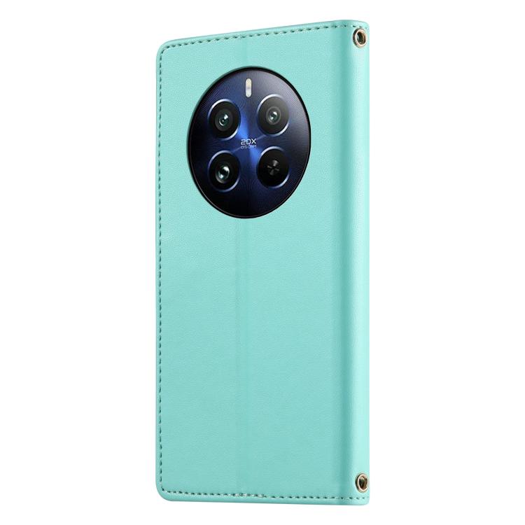 For Realme 12 Pro 5G / 12 Pro+ 5G Cute Cats Magnetic Closure Vegan Leather Phone Case with Strap