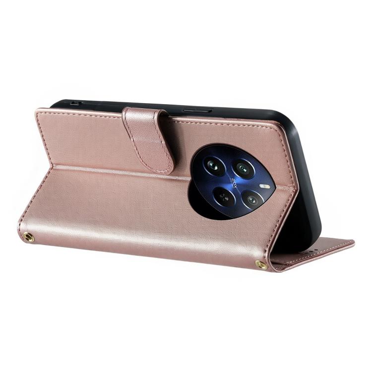 For Realme 12 Pro 5G / 12 Pro+ 5G Cute Cats Magnetic Closure Vegan Leather Phone Case with Strap