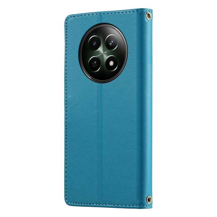 For Realme 12 5G / 12x 5G / C65 5G Cute Cats Magnetic Closure Vegan Leather Phone Case with Strap
