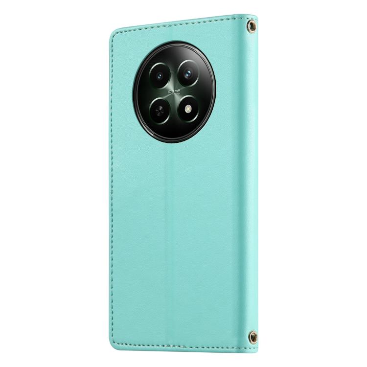 For Realme 12 5G / 12x 5G / C65 5G Cute Cats Magnetic Closure Vegan Leather Phone Case with Strap