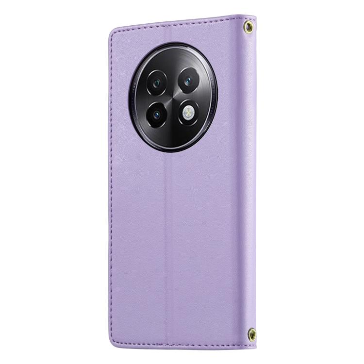 For Realme 13+ Cute Cats Magnetic Closure Vegan Leather Phone Case with Strap