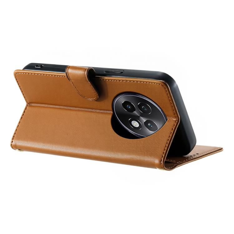 For Realme 13+ Cute Cats Magnetic Closure Vegan Leather Phone Case with Strap