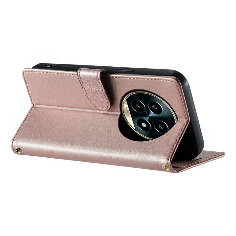 For Realme 13 Pro 5G / 13 Pro+ 5G Cute Cats Magnetic Closure Vegan Leather Phone Case with Strap