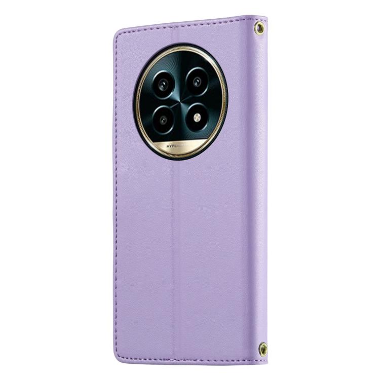 For Realme 13 Pro 5G / 13 Pro+ 5G Cute Cats Magnetic Closure Vegan Leather Phone Case with Strap