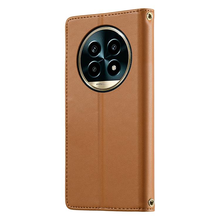 For Realme 13 Pro 5G / 13 Pro+ 5G Cute Cats Magnetic Closure Vegan Leather Phone Case with Strap
