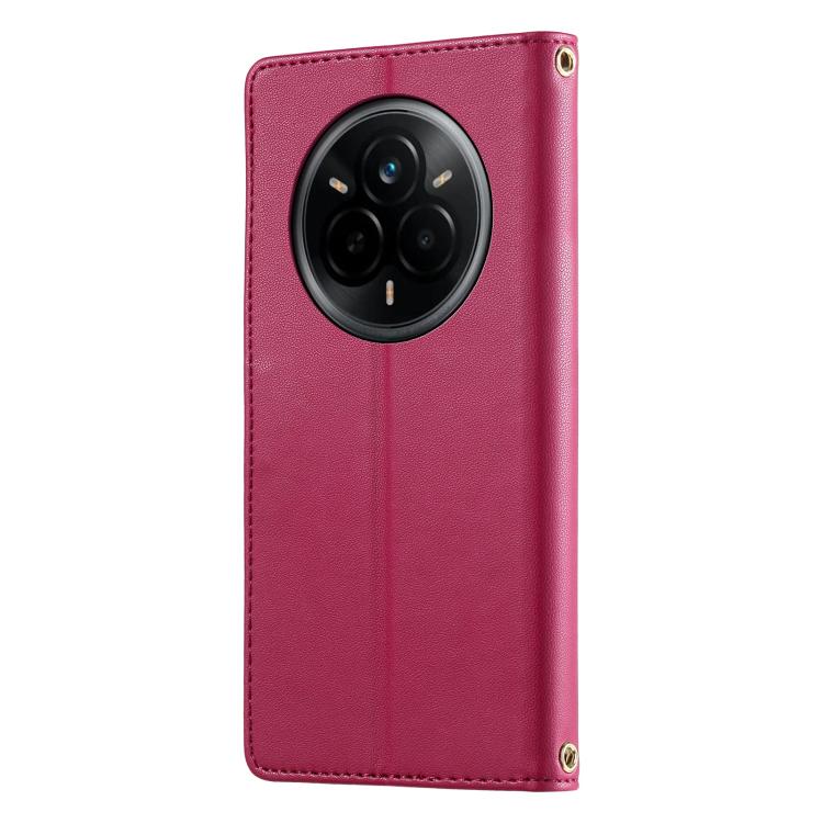For Realme 14 Pro Cute Cats Magnetic Closure Vegan Leather Phone Case with Strap