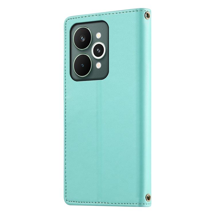 For Realme 15 / 15 Pro 5G Cute Cats Magnetic Closure Vegan Leather Phone Case with Strap