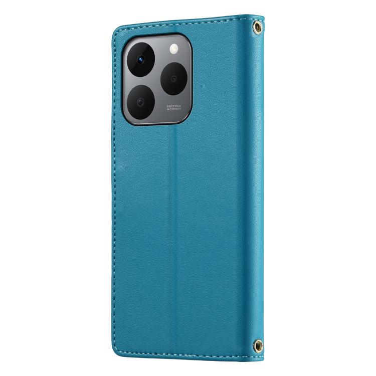 For Realme 15T 5G Cute Cats Magnetic Closure Vegan Leather Phone Case with Strap