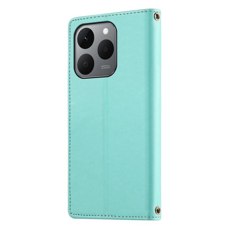 For Realme 15T 5G Cute Cats Magnetic Closure Vegan Leather Phone Case with Strap