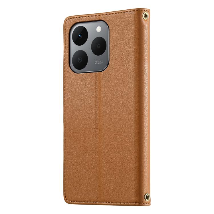 For Realme 15T 5G Cute Cats Magnetic Closure Vegan Leather Phone Case with Strap