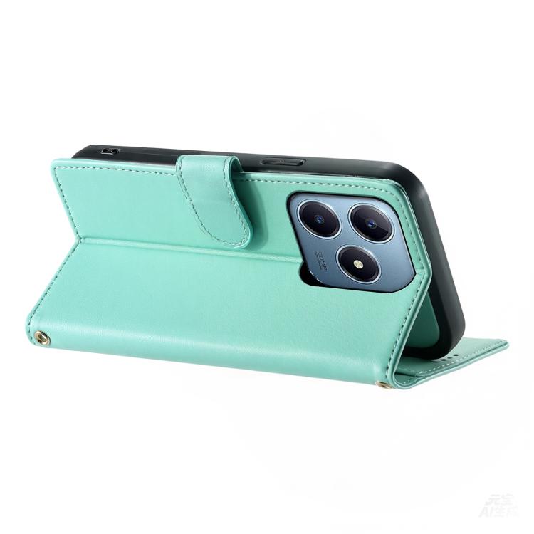 For Realme C63 4G / C61 4G / Narzo N63 4G Cute Cats Magnetic Closure Vegan Leather Phone Case with Strap