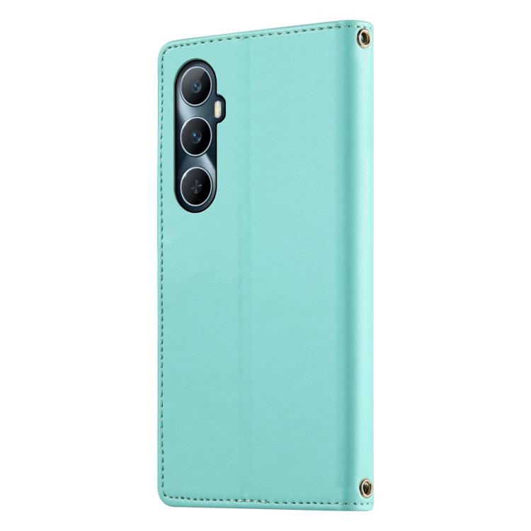 For Realme C65 4G Cute Cats Magnetic Closure Vegan Leather Phone Case with Strap